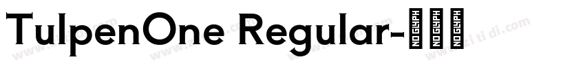 TulpenOne Regular字体转换